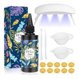 Kit De Resina Uv Con Luz, 3.53oz De Resina De Pegamento De R