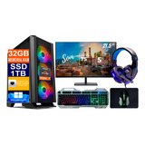 Pc Gamer Ryzen 7 5700g / Ssd 1tb / 32gb Ddr4 + Monitor 21.5p