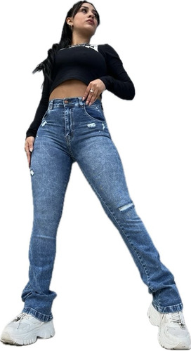 Las Locas Jean Semi Oxford Bellion Original 100% Elastizado