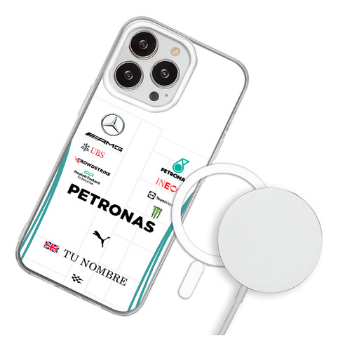 Funda Para iPhone Magsafe Mercedes F1 Personalizada