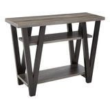 Coaster  - Mesa Consola Con 2 Estantes, Color Gris Antiguo .