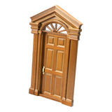 Puerta Antigua De Casa De Muñecas, Muebles De Juego De