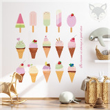 Vinilos Para Pared Adhesivos Decorativos Helados Nenas Bebes