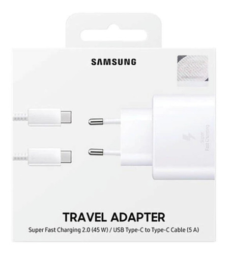 Cargador Samsung 45w Cable Usb-c 5v Carga Super Rápida 2.0