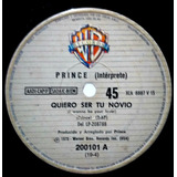 Prince - Quiero Ser Tu Novio - Simple Vinilo Año 1979