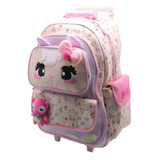 Mochila Cresko Candy Con Carro Con Pelucho De Regalo!! 18p