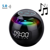 Reloj Despertador Portátil Colorido Con Parlante Bluetooth