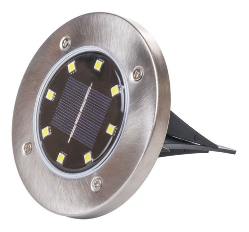 Lámpara De Tierra Solar Estaca De 8 Led Para Jardín Luz Fria