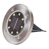 Lámpara De Tierra Solar Estaca De 8 Led Para Jardín Luz Fria