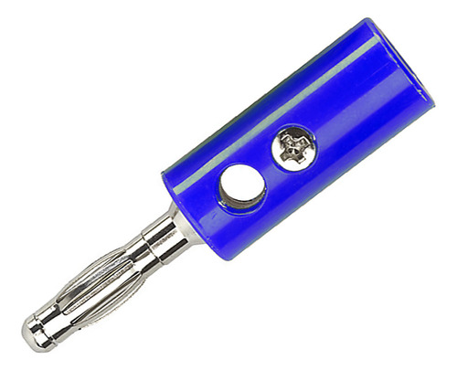 Ficha Conector Plug Banana Azul Derivador Con Tornillo X1