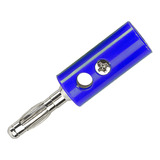 Ficha Conector Plug Banana Azul Derivador Con Tornillo X10