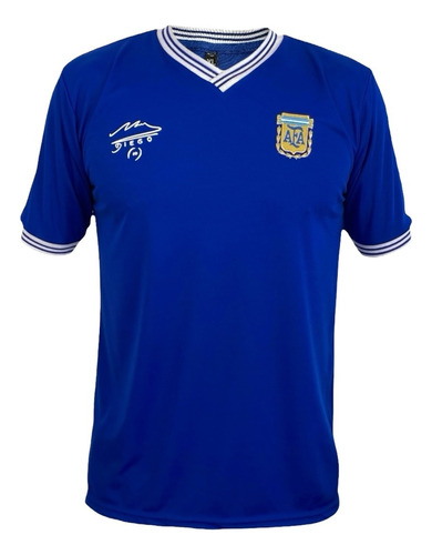 Camiseta Argentina 1990 Homenaje Mundial Italia Azul Retro