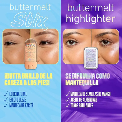 Nyx Pmu Iluminador Buttermelt Glaze Stix, 5gr | Envío gratis