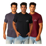 Kit 3 Blusas Masculinas Dry Fit Academia Retém Suor Rocca