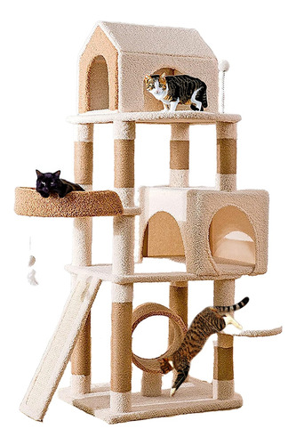 Torre Árbol Rascador Para Gatos Con Casa Para Gato Furrytale