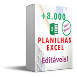 Pacote 8000 Planilhas Editáveis Para Excel + Bônus!