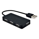 Mini Hub Usb 2.0 4 Portas Slim 480mbps Knup Kp-t109 Preto