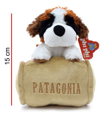 Peluche Animal Perro San Bernardo Barril Bariloche 15 Cm.