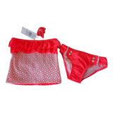 Malla Tankini 2 Pzas Importada Jessica Simpson Coral Fluo T6