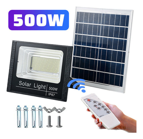 Luminária Led Balizador Solar Para Área Externa Quintal 500w
