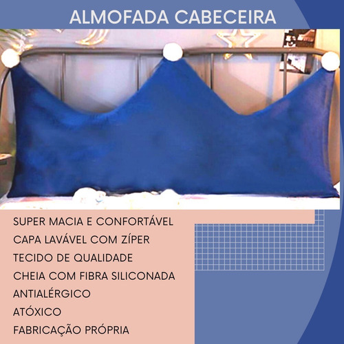 Almofada De Cabeceira Para Ler Na Cama Casal Queen Box Baú 