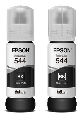 Kit 2 Tintas Epson 544 Preta Original Ecotank