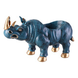 1 Pieza De Figuras De Rinoceronte Retro De Resina Para Decor