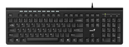 Teclado Alámbrico Genius Slimstar 230 Qwerty Español Negro