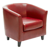 Great Deal Furniture Petaluma Oxblood Silla De Club De Cuero