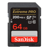 Tarjeta Memoria Sandisk Extreme Pro 64gb V30 C10 U3 200mb/s