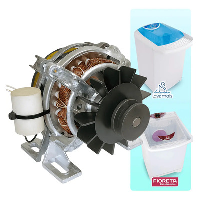 Motor De Tanquinho De 3kg A 5g Lave Mais Fioreta Completo Batedor Lateral Super Forte E Resistente 220v