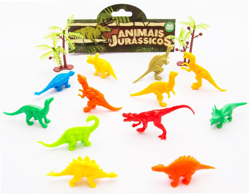 Dinossauros De Plástico Miniatura 14 Pçs Brinquedo Mini Dino