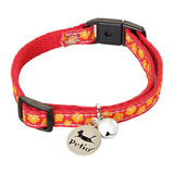 Collar Gato Komachi Rojo Flores Pequeñas