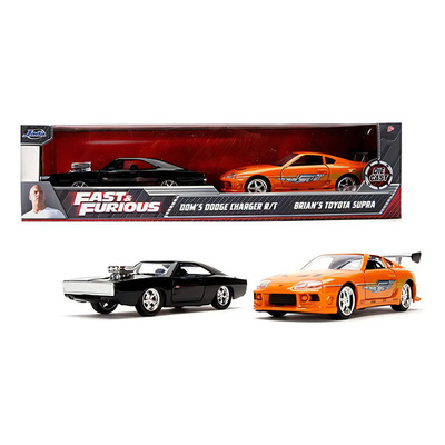Jada 1:32 Pack Dom's Dodge Charger Brian's Toyota Supra F&f | Meses sin interés