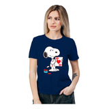 Polera Mujer Snoopy Artista Love Algodon Organico Wiwi