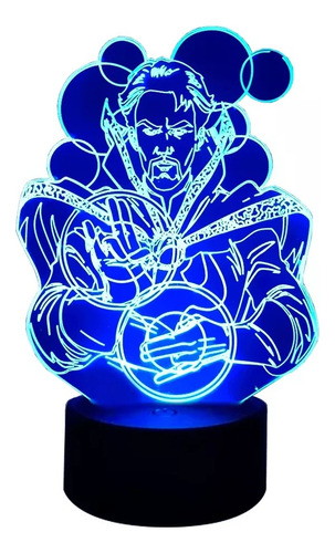 Lámpara 3d Doctor Strange Base Negra + Pilas