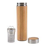 Termos De Bambu 450ml Con Infusor Para Té Y Café