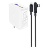 Cargador De Carga Rápida Pd100w Gan (3xusb-c + Usb-a) 2m Pro