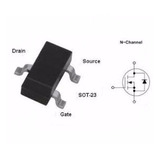 2n7002 Transistor Mosfet Smd, Pack 10 Unidades, Arduino