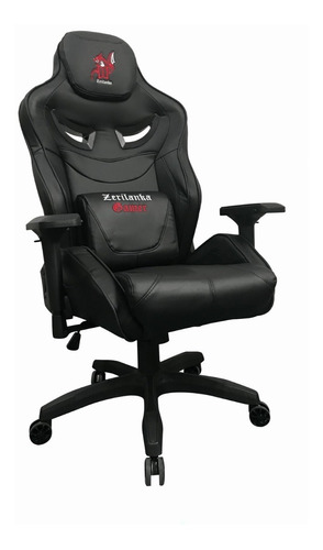 Silla Gamer Gaming Reposapies Reclinable Pc Negra Cuerina