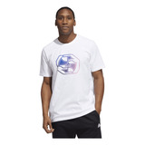 Playera adidas Basquetbol Hoops Badge Of Sport Hombre Blanco