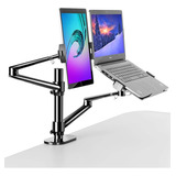 Soporte 3 En Para Laptop Y Monitor Tablet Brazo Escritorio P