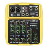 Mixer 4 Canais Custom Sound Usb Bluetooth Cmx 4c Verde Bivolt