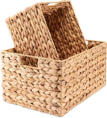 Canasto Cesto Grande Mimbre Bamboo Rattan Yute Importado !