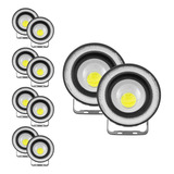 10 Faros Led Cob Blanco Azul Ojo De Ángel 3.5 PuLG Tunelight