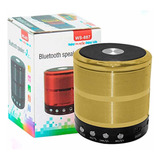 Mini Caixinha De Som Dourado Bluetooth Rádio Fm