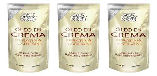 Mary Bosques Oleo En Crema Keratina Y Argán Doypack 250 G X3