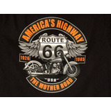 Remera Moto Harley Route 66 Liviana 100% Algodón 