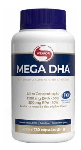 Mega Dha Vitafor 120cps Odor Free Envio Imediato
