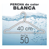 Perchas De Alambre Forradas Reforzadas X50 - Color Blanco